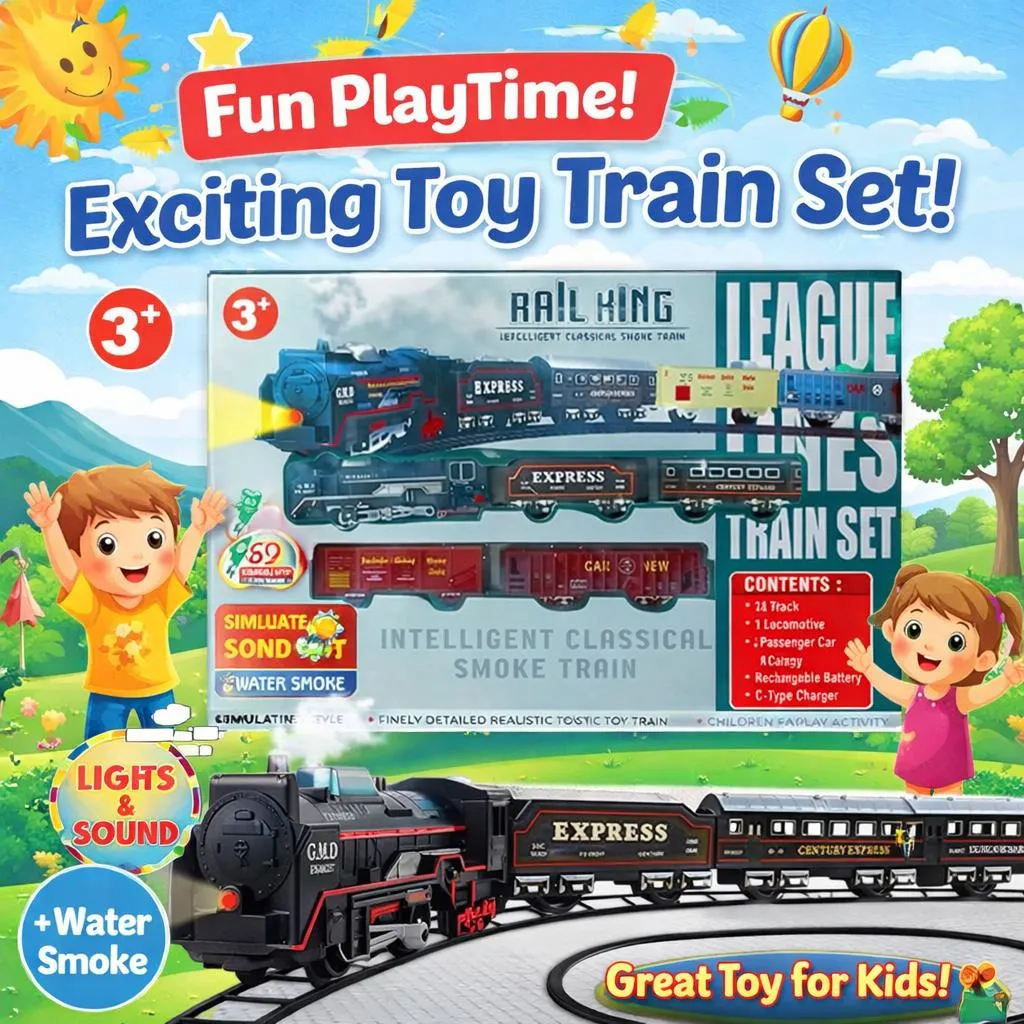 [KBS-1835] Electric Train Set for Kids (21 Pieces)