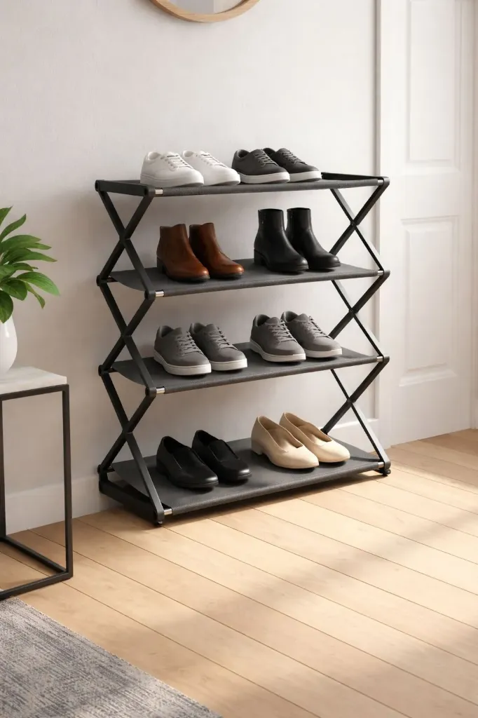[KBS-1866] 4 Layer Foldable Shoe Rack