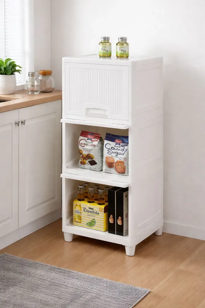 Multipurpose Foldable Plastic Wardrobe Cabinet (3 Layer) – Clothes Storage Drawer Organizer