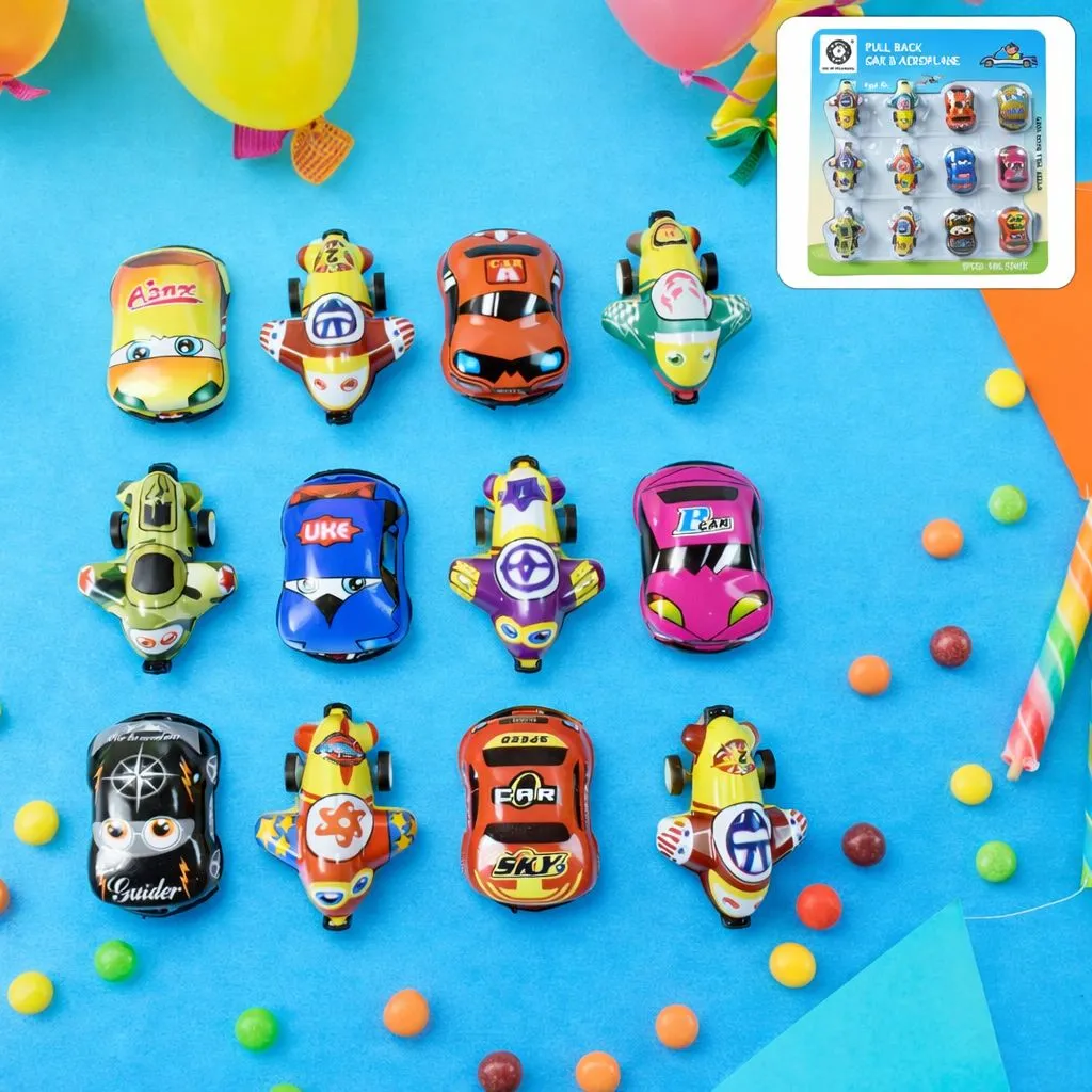 [KBS-1871] Mini Pull Back Cars & Aeroplane Toy Set (1 pcs)