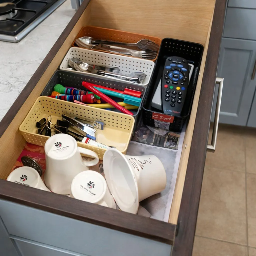 [KBS-1884] Plastic Drawer Organizer Tray – Multipurpose Storage Bin for Kitchen, Office & Makeup (25×10×5 cm)