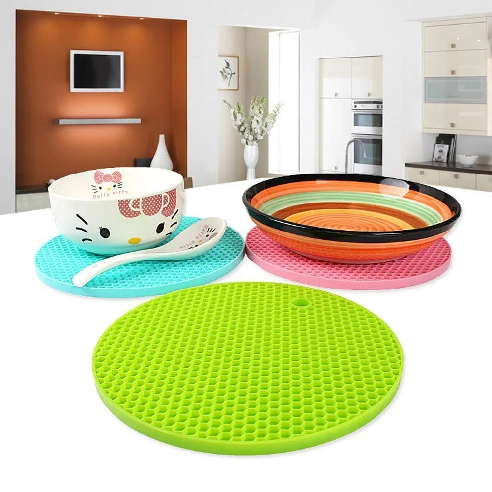 [KBS-1888] Silicone Heat Resistant Coaster (1 Piece, 14X14 cm, Random Colour)