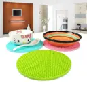Silicone Heat Resistant Coaster (1 Piece, 14X14 cm, Random Colour)
