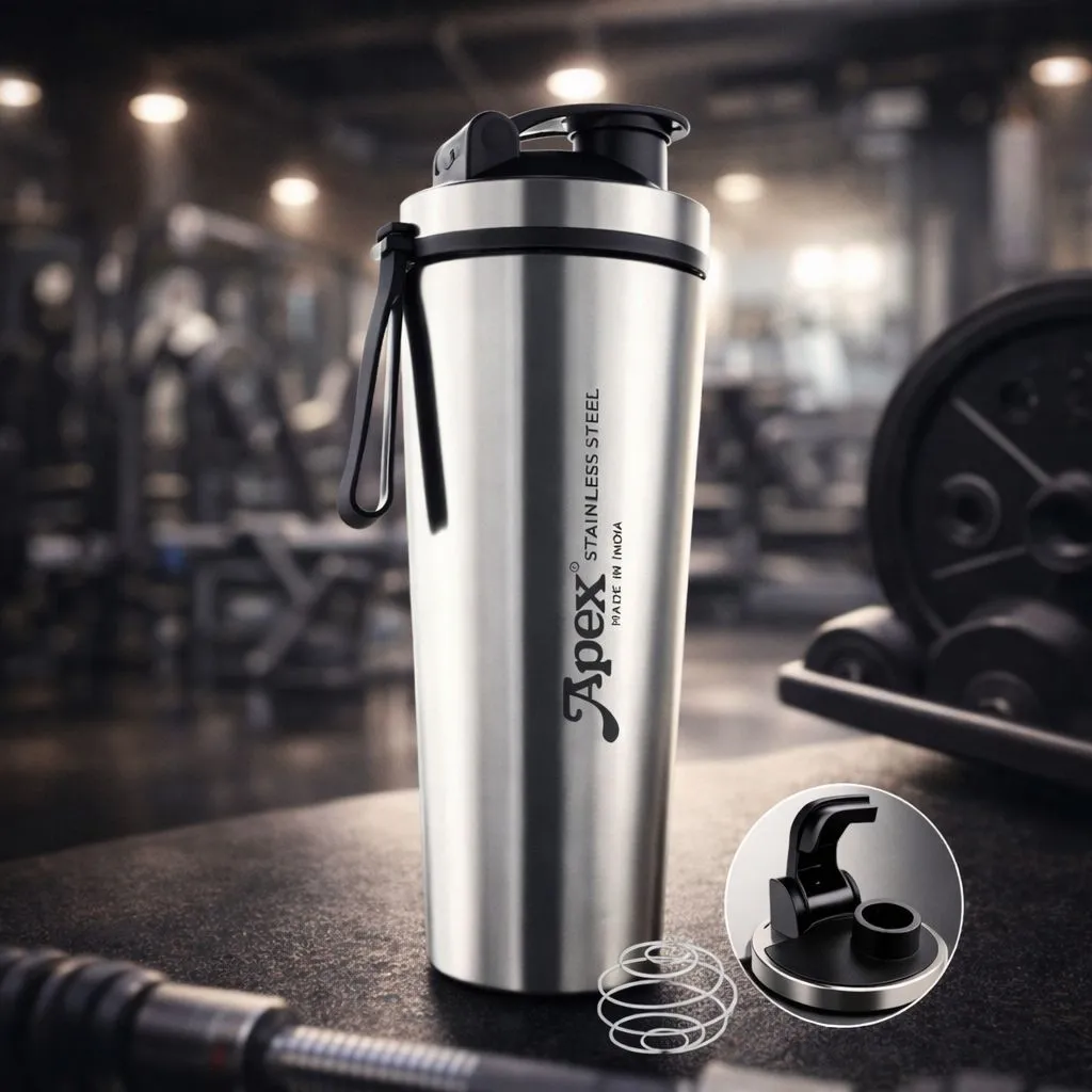 Apex FIT-X Stainless Steel Gym Shaker Bottle 750ml