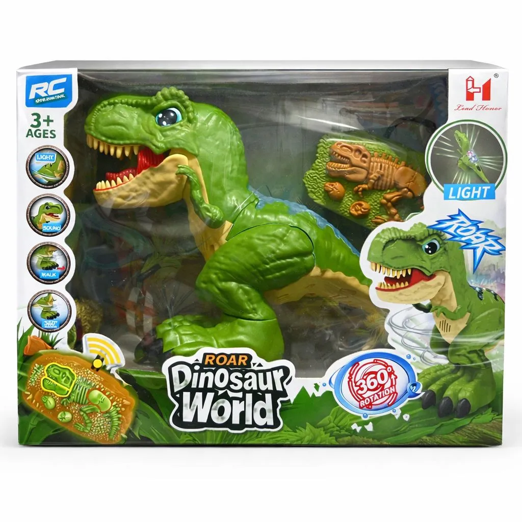 Remote Control Dinosaur Toy with Light & Sound