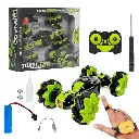 Twist Car 360° Flip RC Stunt Car with Gesture Sensor Watch Control, Lights & Music, 2.4GHz Deformation Drift Vehicle for Kids