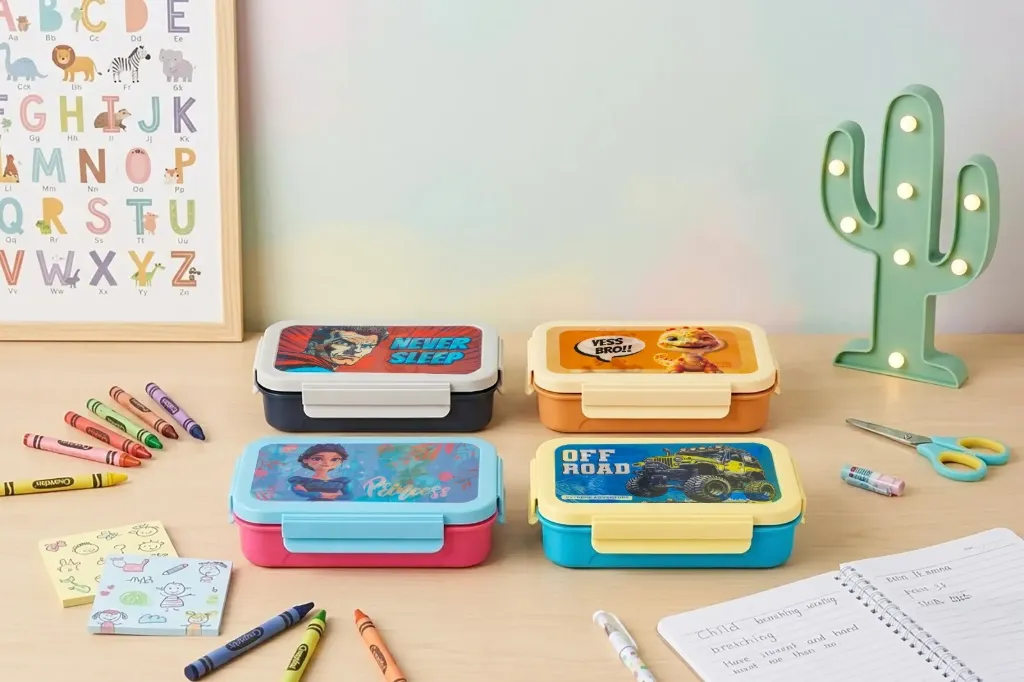 [KBS-1921] Dubblin Stainless Steel Lunch Box with Bowl | Leak-Proof | BPA-Free | 740ml | Model - Munch (Assorted Print)