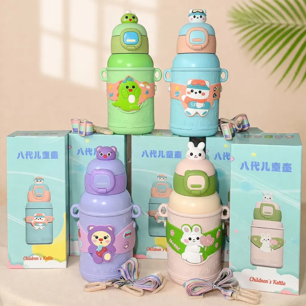 Stainless Steel Sipper Vacuum Water Bottle Model: Children's Kettle (Assorted Design)