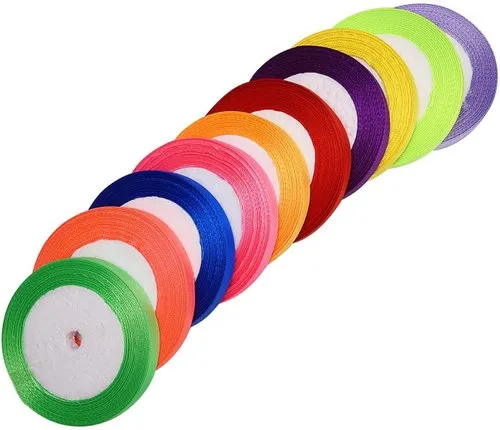 [KBS-1928] Satin Ribbion Decoration (Multicolor, Size: 0.5 inch)
