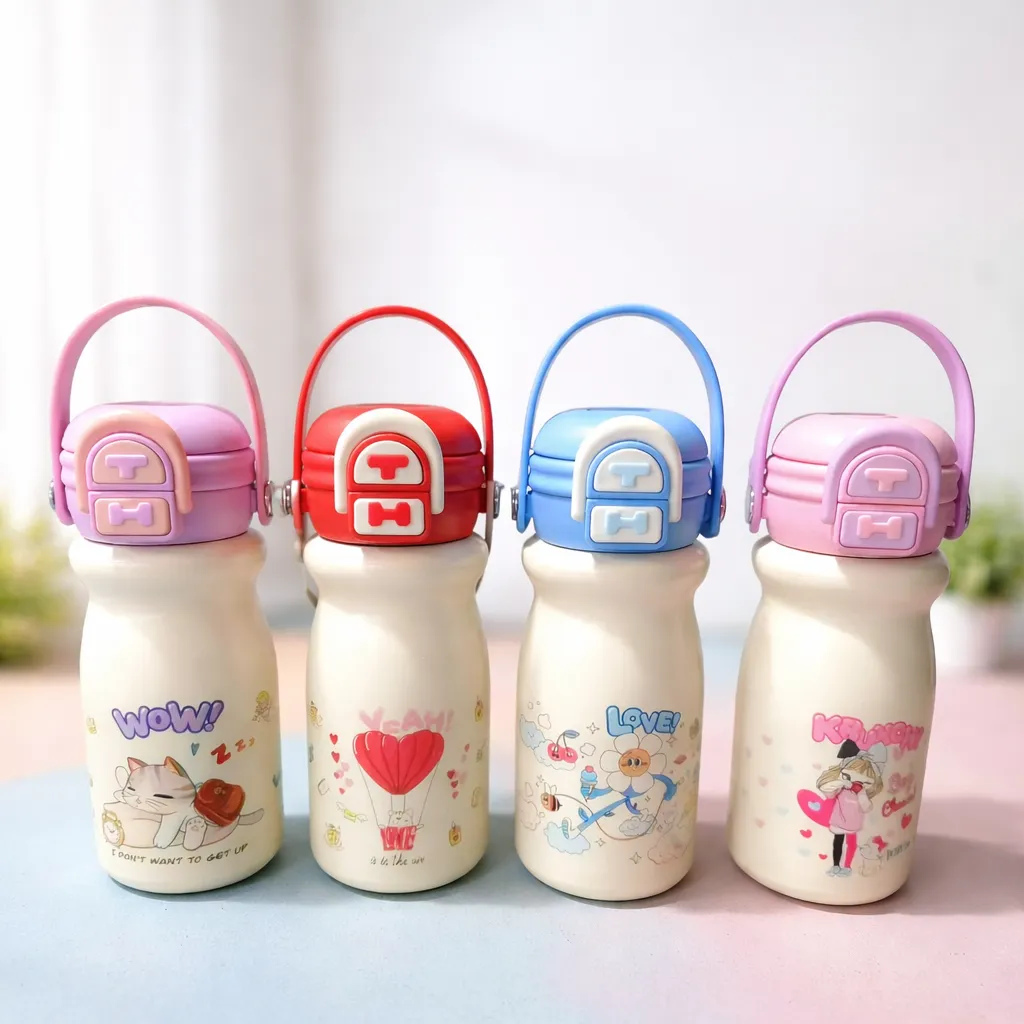 Stainless Steel Vacuum Dual Mode Water Bottle (500ml) Model: 9307