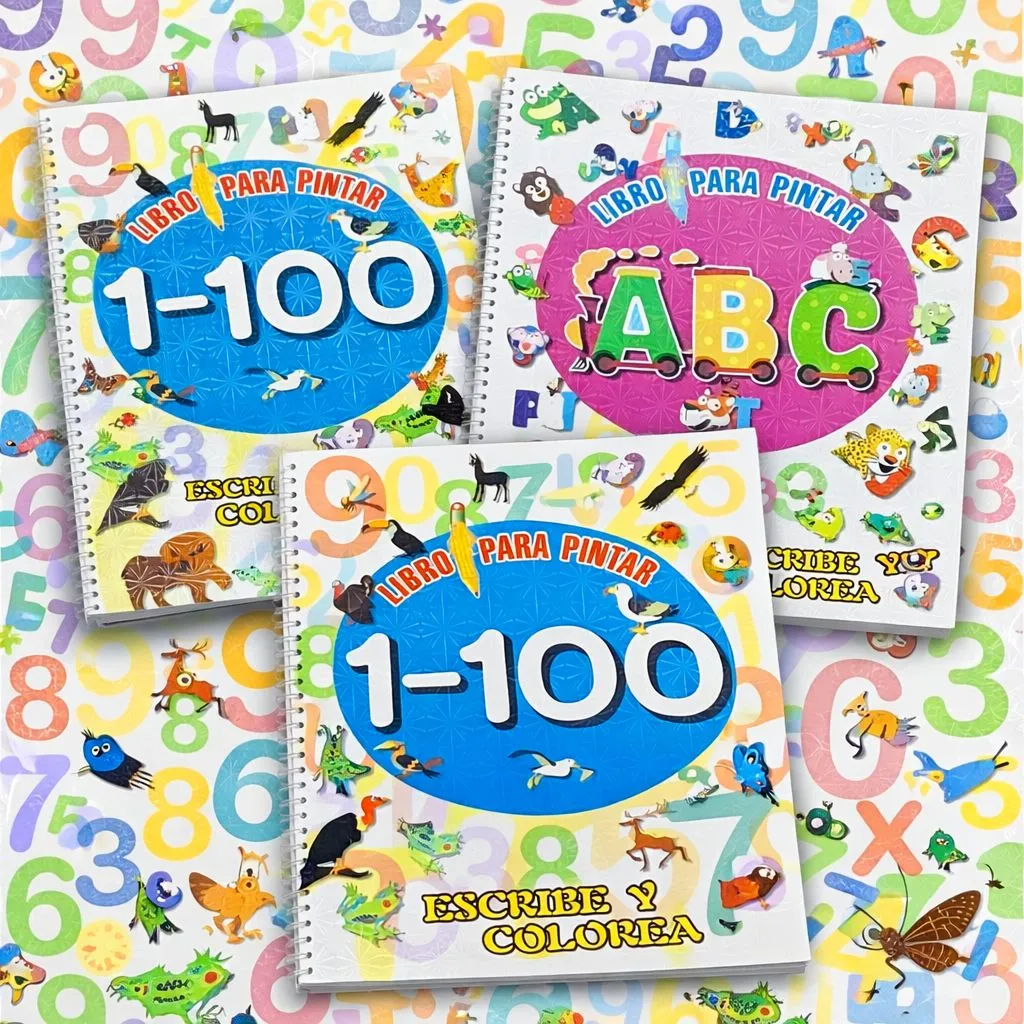 A3 Coloring Book with Handle - 30 Pages Art Book for Kids