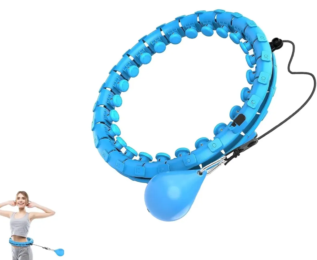 [KBS-1980] Hula Hoop Smart Weighted Fitness Hoop - Infinity Adjustable Waist Slimming Exercise Hoop for Adults & Women