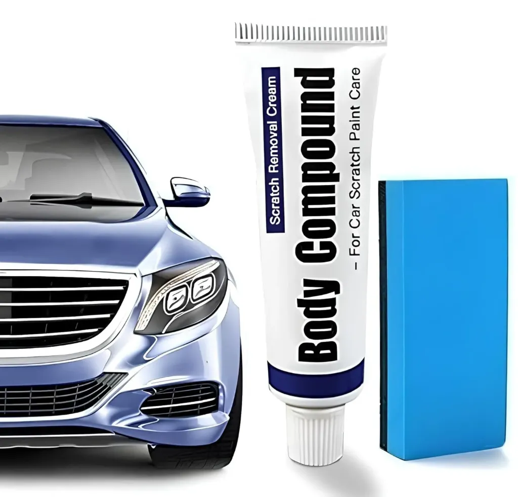 Car Scratch Remover Kit - Deep Scratch Repair Polishing Wax with Sponge - Body Compound Cream for Car Bike Motorcycle