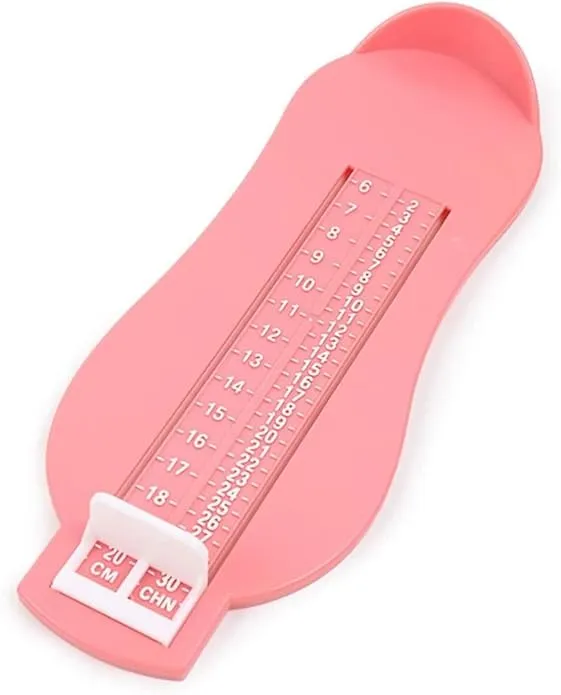[KBS-2008] Foot Measuring Device for Kids & Babies - Shoe Size Measuring Tool with Chart - Adjustable Foot Sizer (Multicolor)