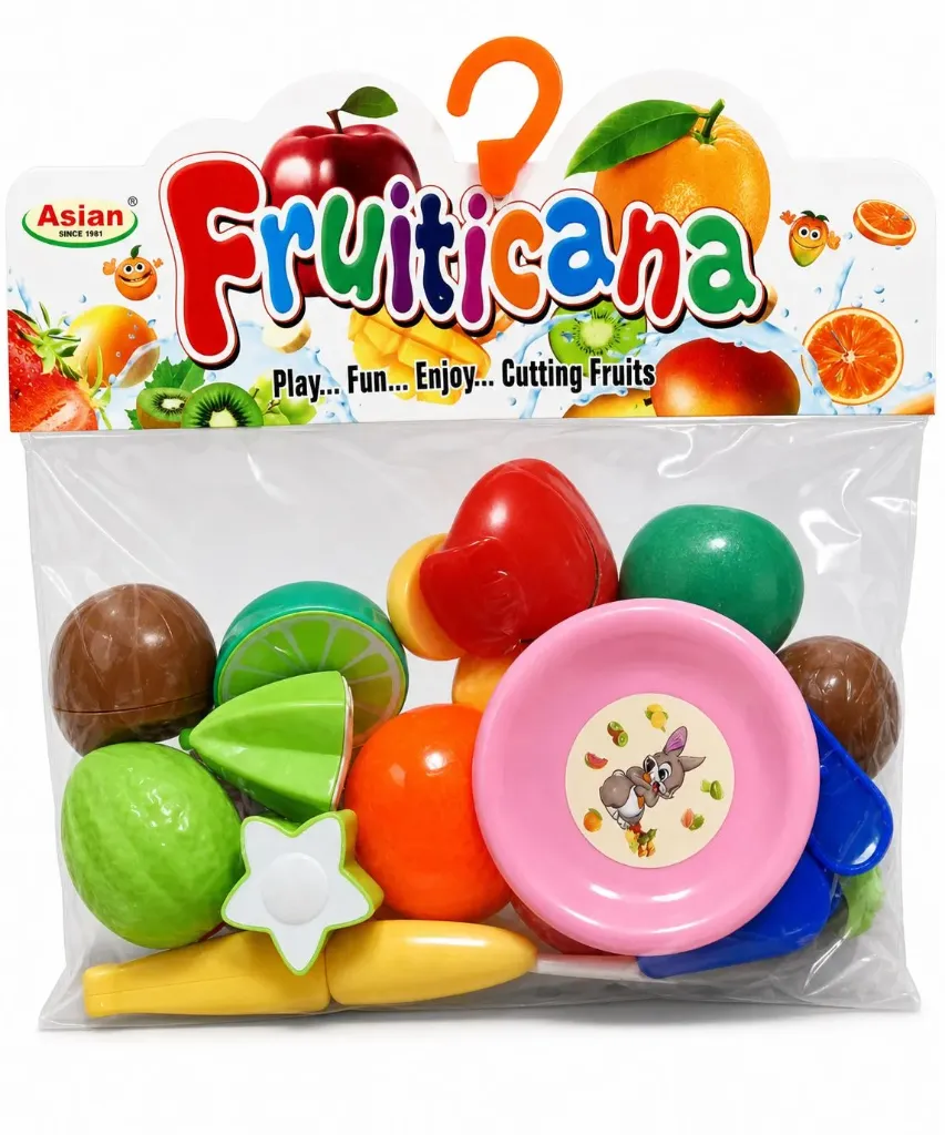 Fruit & Vegatable Cutting Play Toy Set (12 Pcs Set)