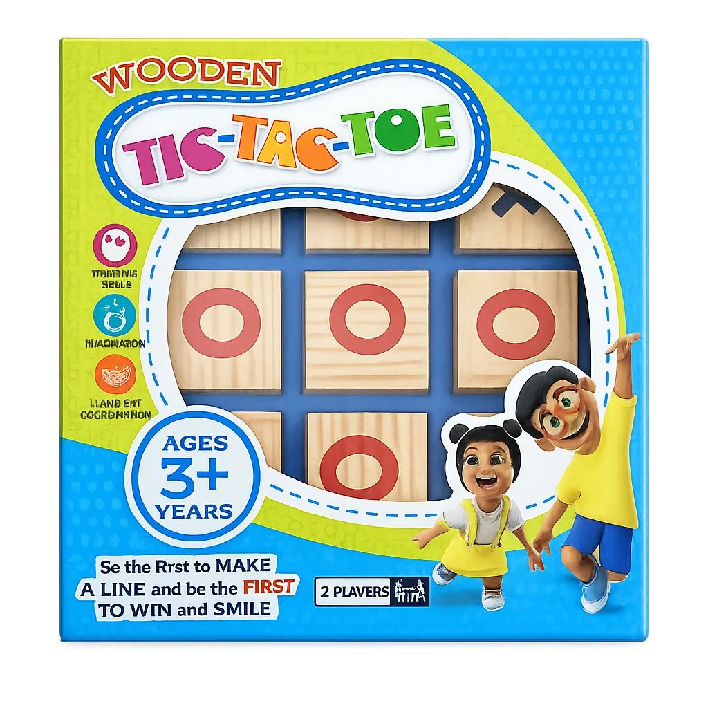 [KBS-2044] Krocie Toys Wooden Tic Tac Toe Game