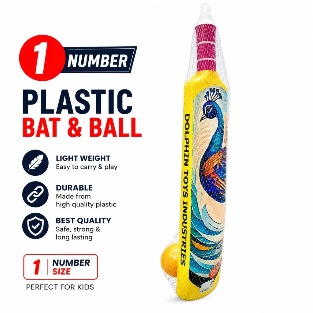 [KBS-2071] Plastic Bat Ball Cricket Set (1 No)