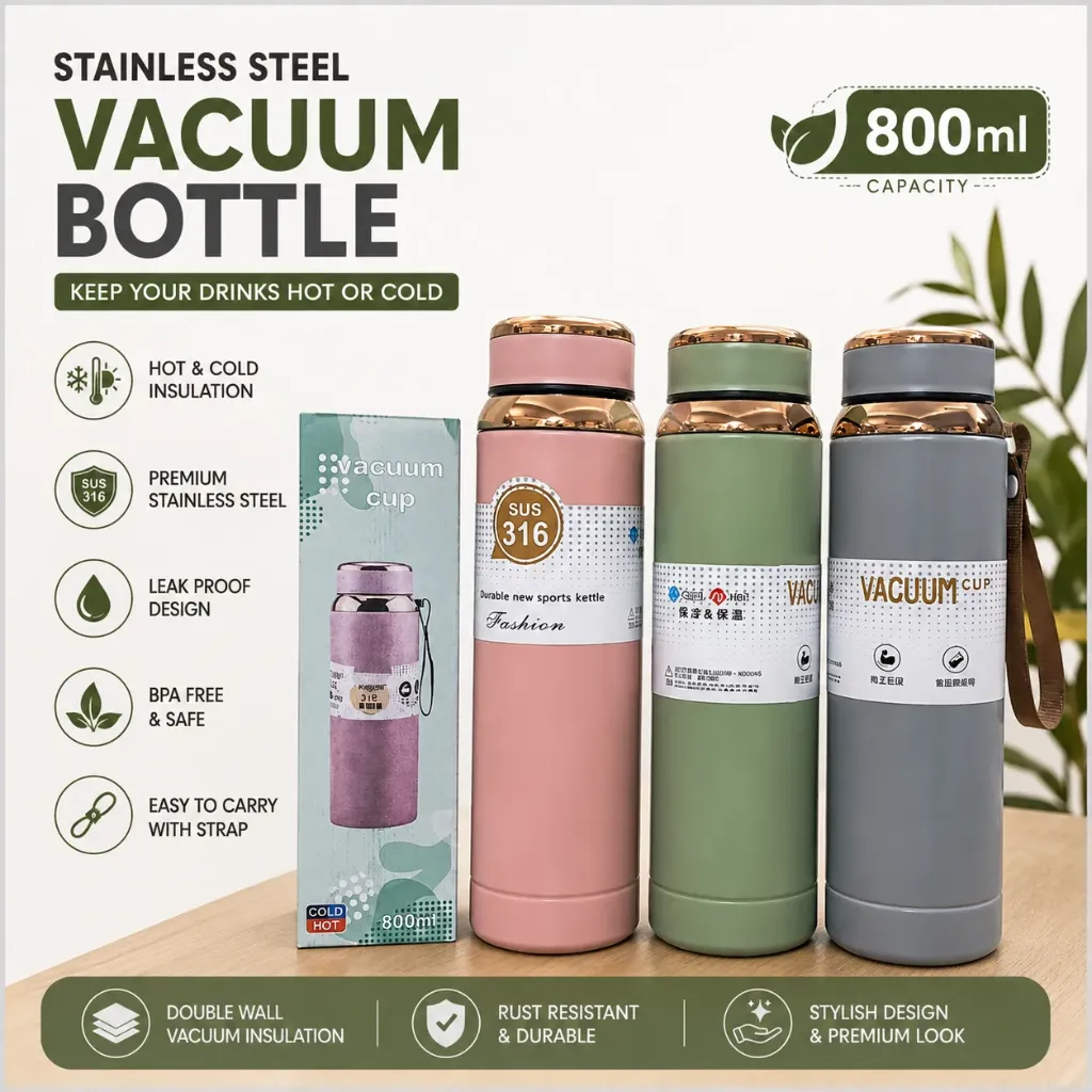 Stainless Steel Vacuum Bottle (800ml)