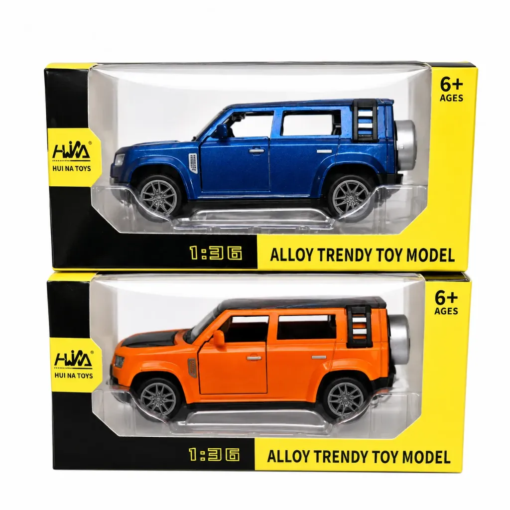 Die Cast Pull Back Car (1:36) - Pull Back, Open Door with Lights - Item No. HN-36-04