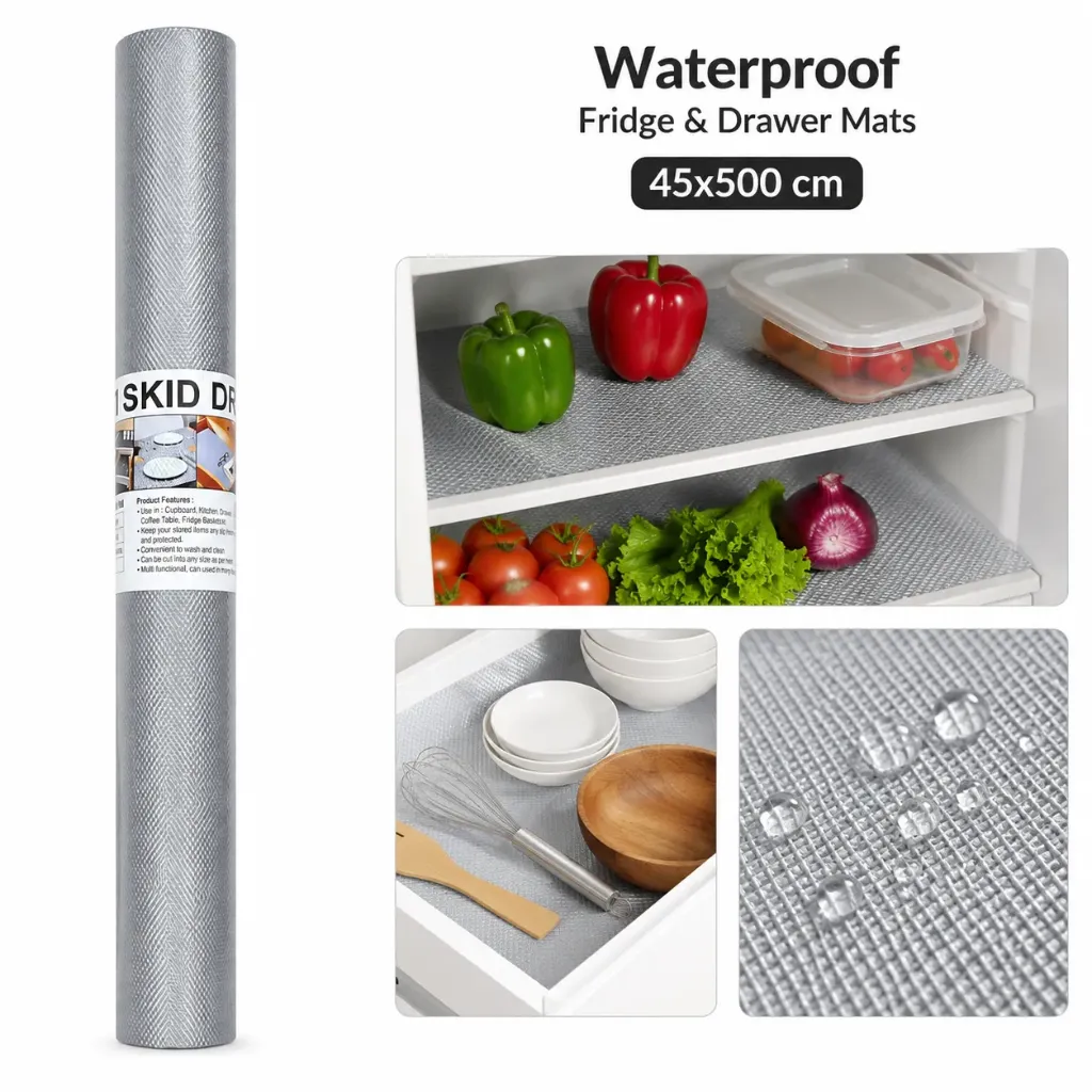 [KBS-2170] Waterproof Fridge & Drawer Mats (45x500 cm) - Grey