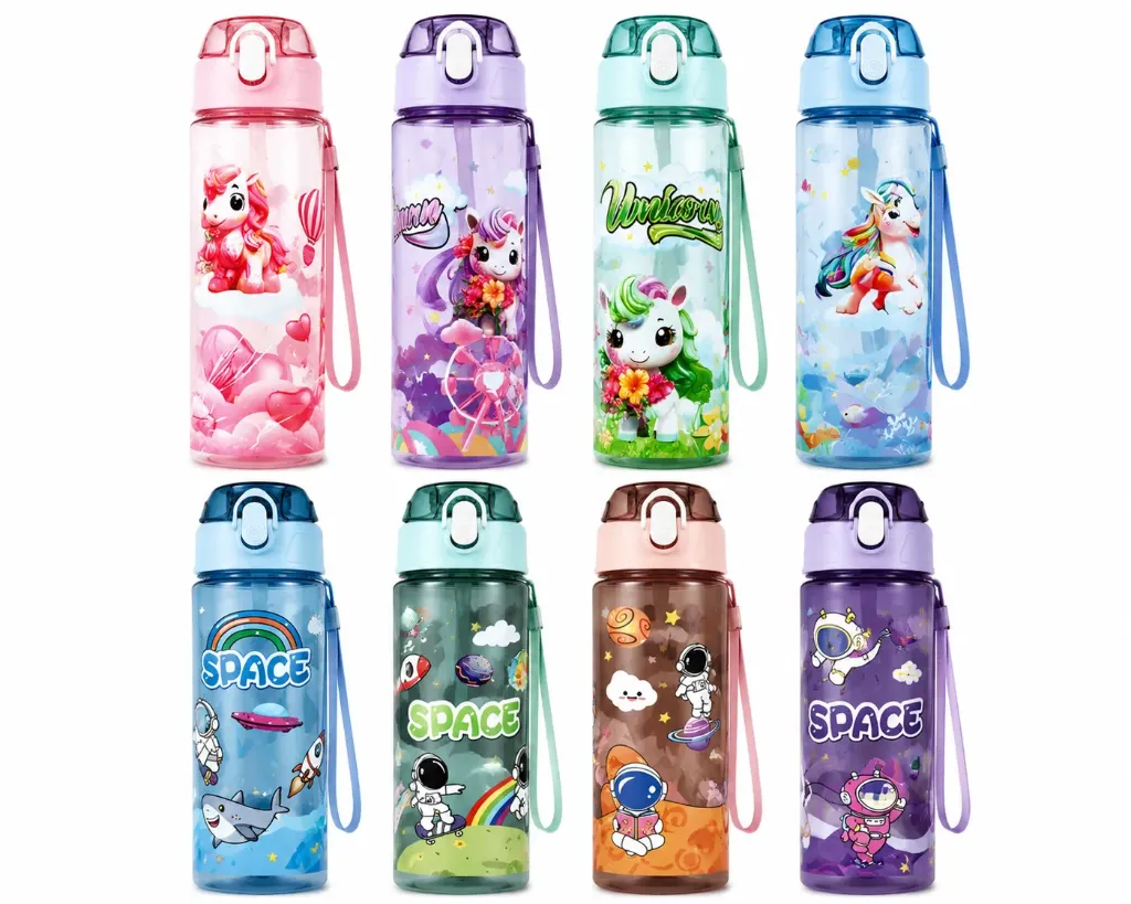 Kids Sipper Water Bottle (Unicorn/Space)
