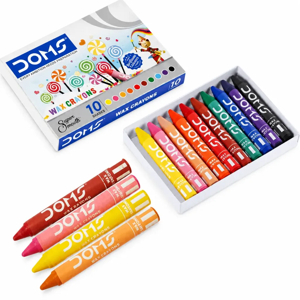 DOMS Wax Crayons (10 Shades)