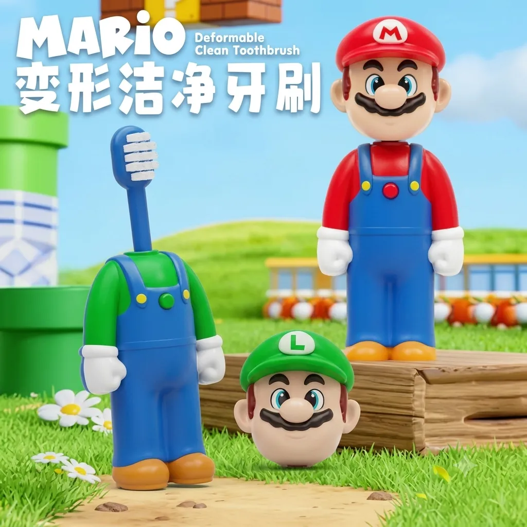 [KBS-2239] Super Mario or Luigi Cartoon Toothbrush for Kids