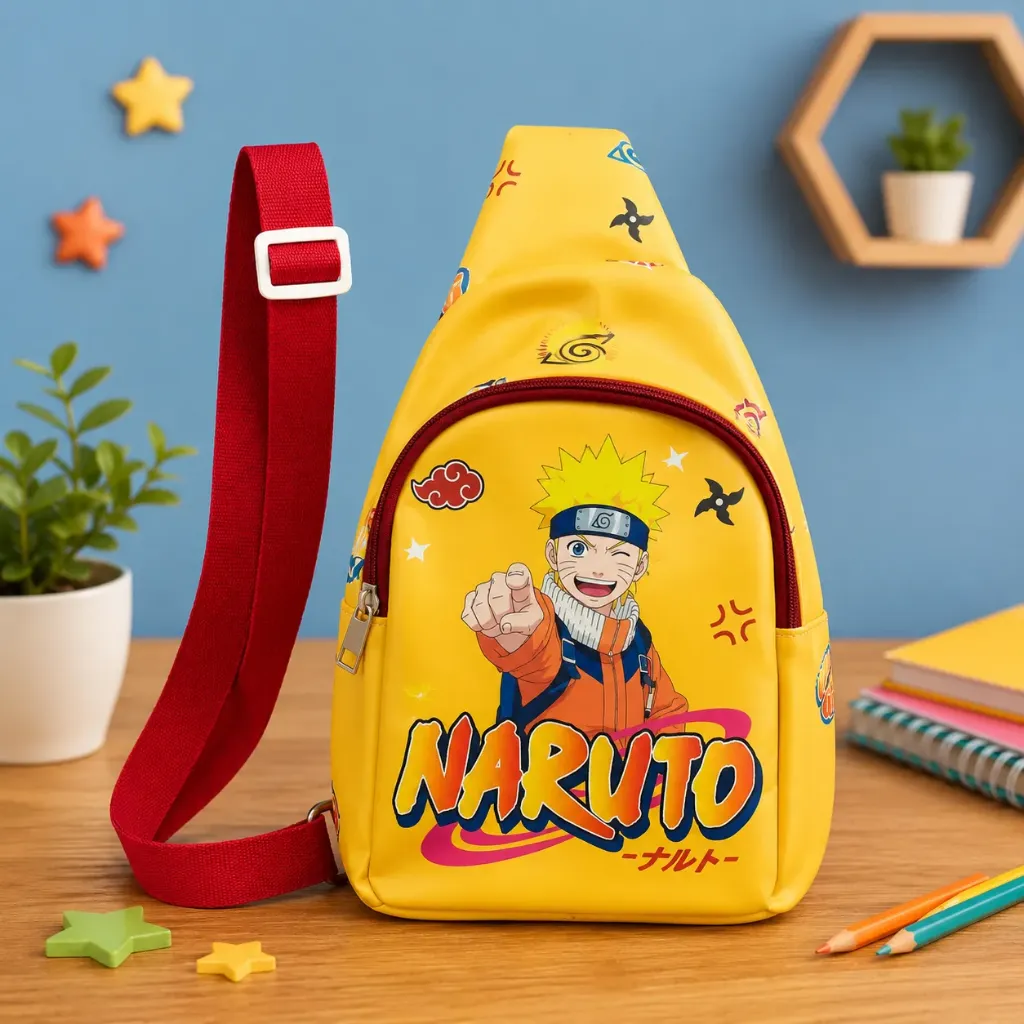 Chest Bag Faux Leather with adjustable strap (Naruto)