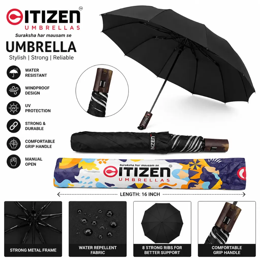 Citizen Umbrella - Black Colour (No - 2245)
