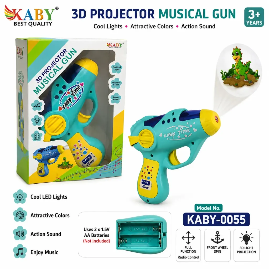 [KBS-2263] 3D Projector Musical Gun (KABY - 222)