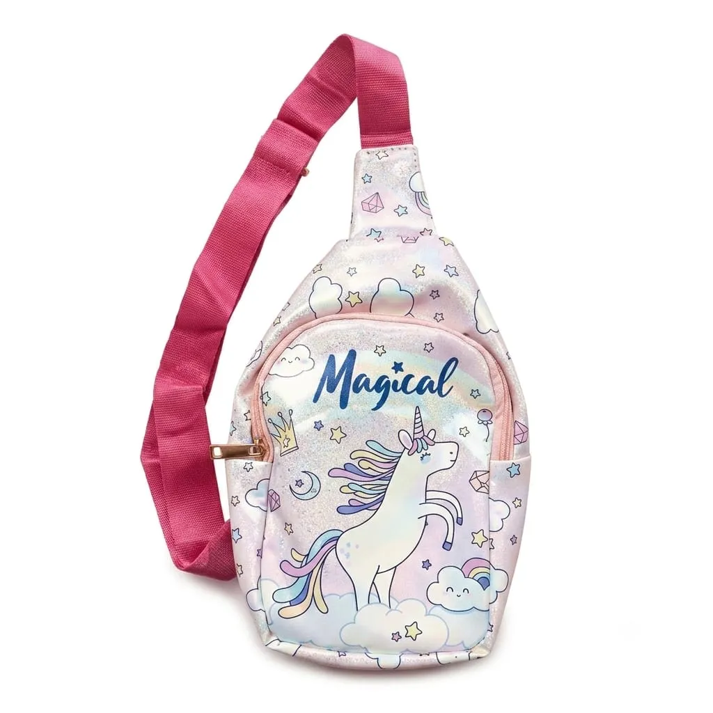 Chest Bag Faux Leather with adjustable strap (Unicorn)