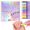 Nail Art Marker Pen Set (12 Colours, 0.5mm)