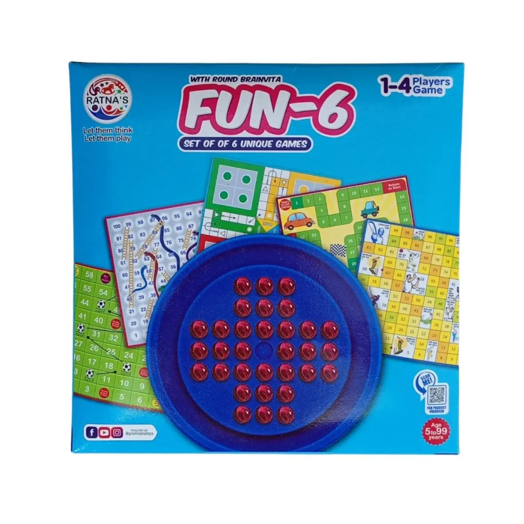Ratna Fun 6 Game with Round Brainvita