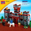 Peacock Smart Blocks Set  - Castle Set with Warriors (575 Pcs Lego) - Interlocking Building and Construction Blocks