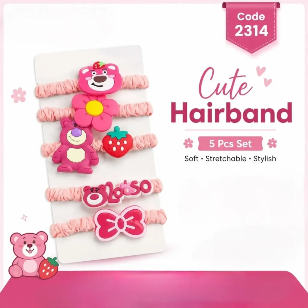 Cartoon Hair Band (Pack of 5) Model-2314