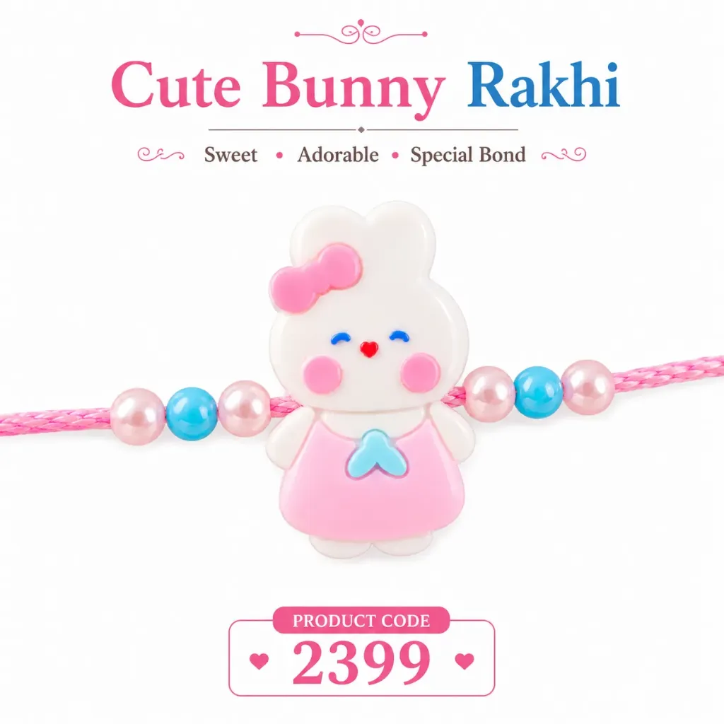 [KBS-2399] Rakhi - Cute Bunny Rakhi for Kids (2399)