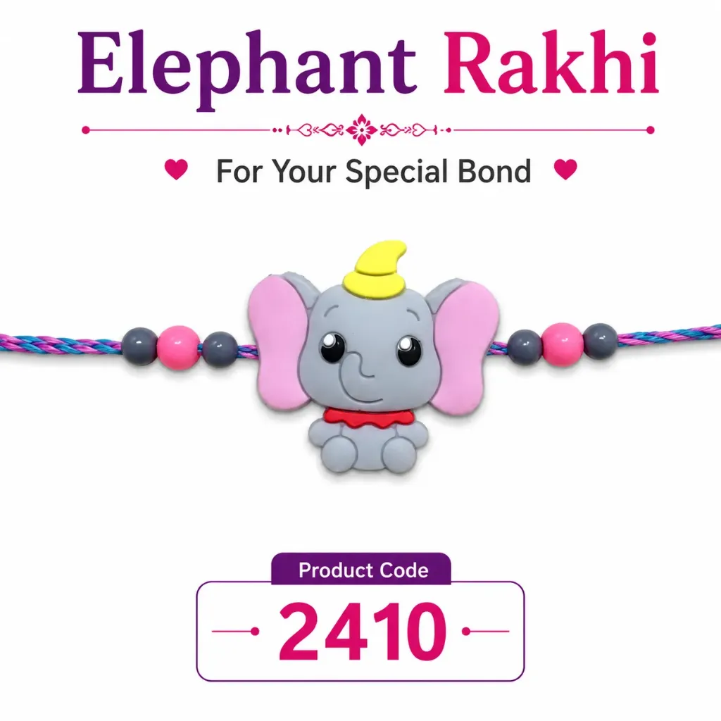 [KBS-2410] Rakhi - Elephant Rakhi for Kids (2410)