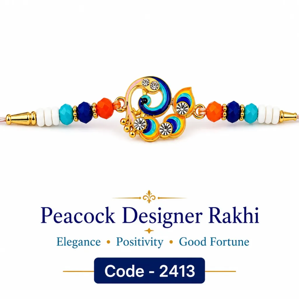 Rakhi - Peacock Designer Rakhi (2413)