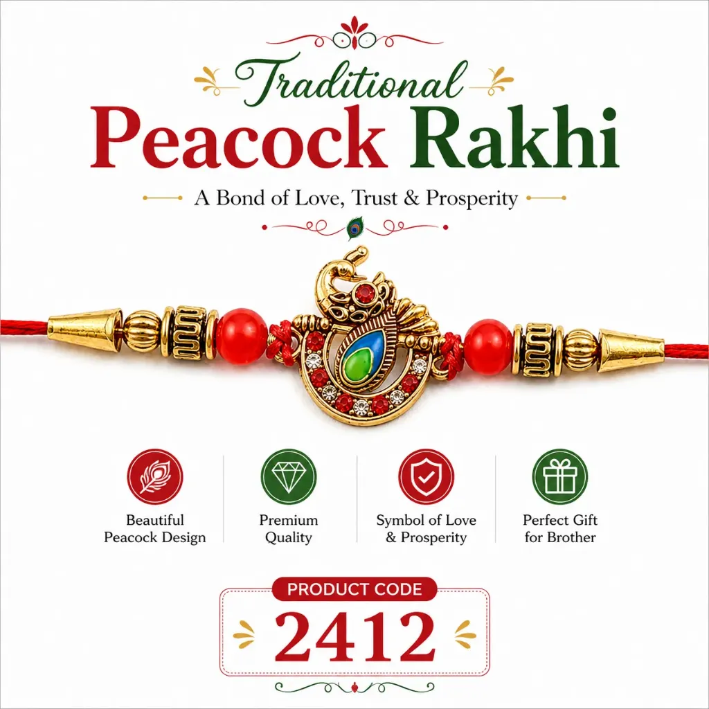 [KBS-2412] Rakhi - Peacock Rakhi (2412)