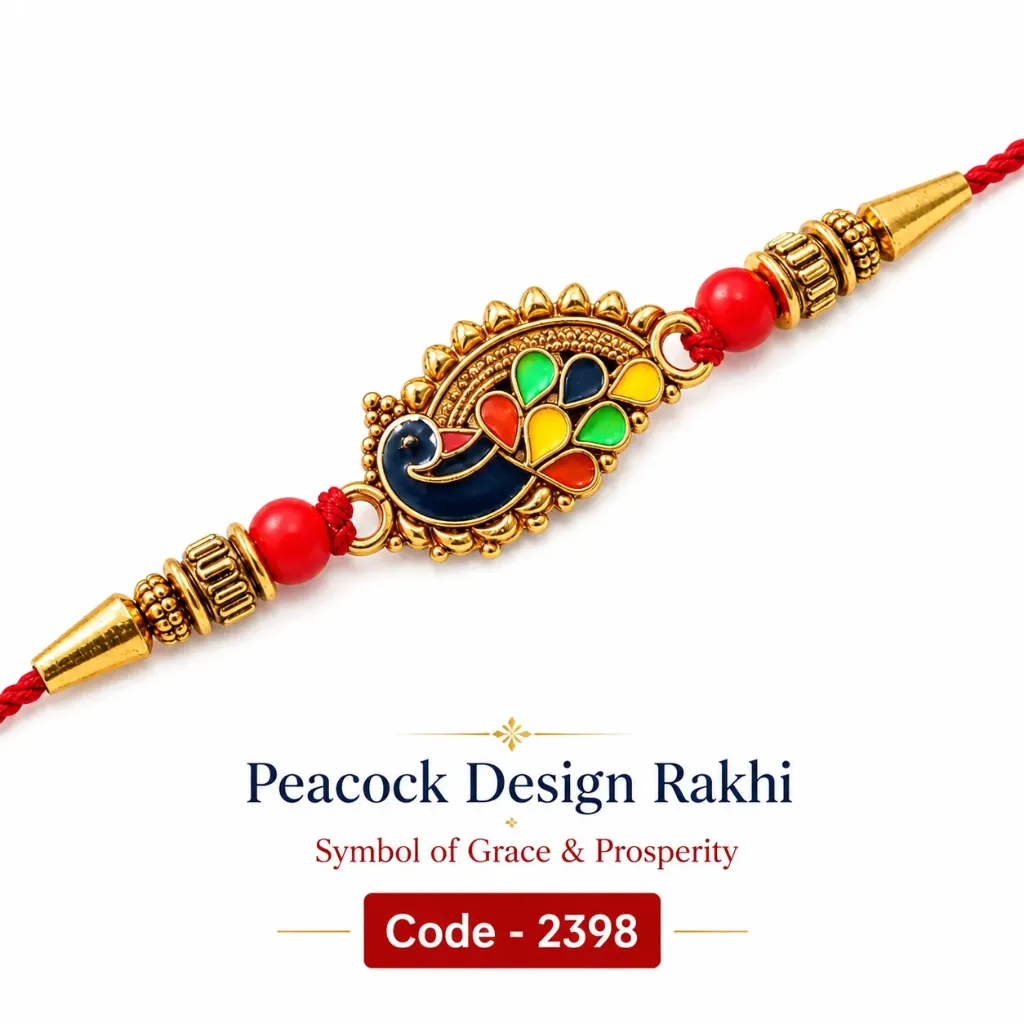 [KBS-2398] Rakhi - Peacock Design Rakhi (2398)