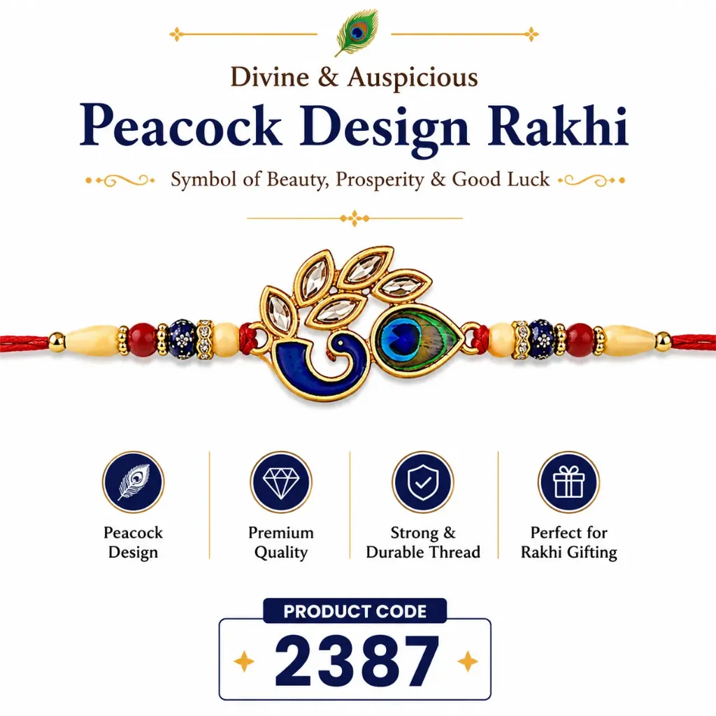 Rakhi - Peacock Design Rakhi (2387)