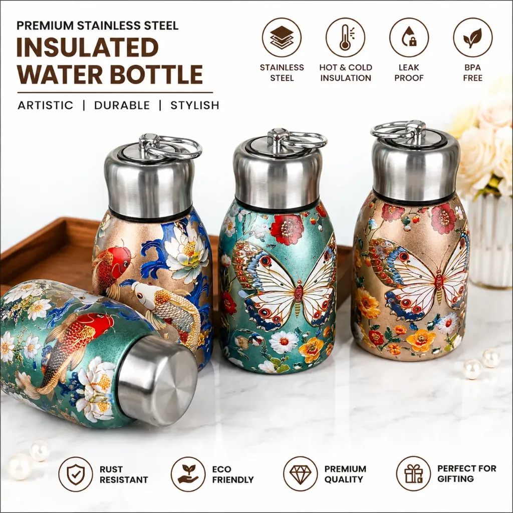 Mini Insulated Vacuum Bottle (300ml) - Printed