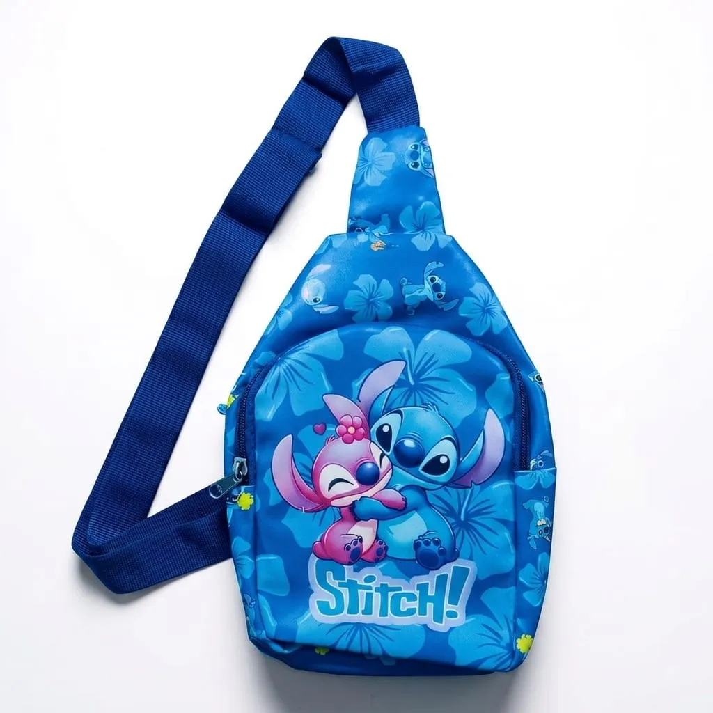 Chest Bag Faux Leather with adjustable strap (Stitch) - 2445