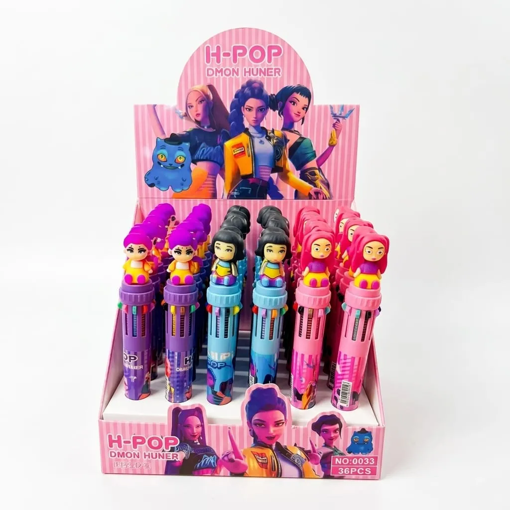 K POP Demon Hunters 10 in 1 Multicolor Ball Pen (1 Pen) - 2450