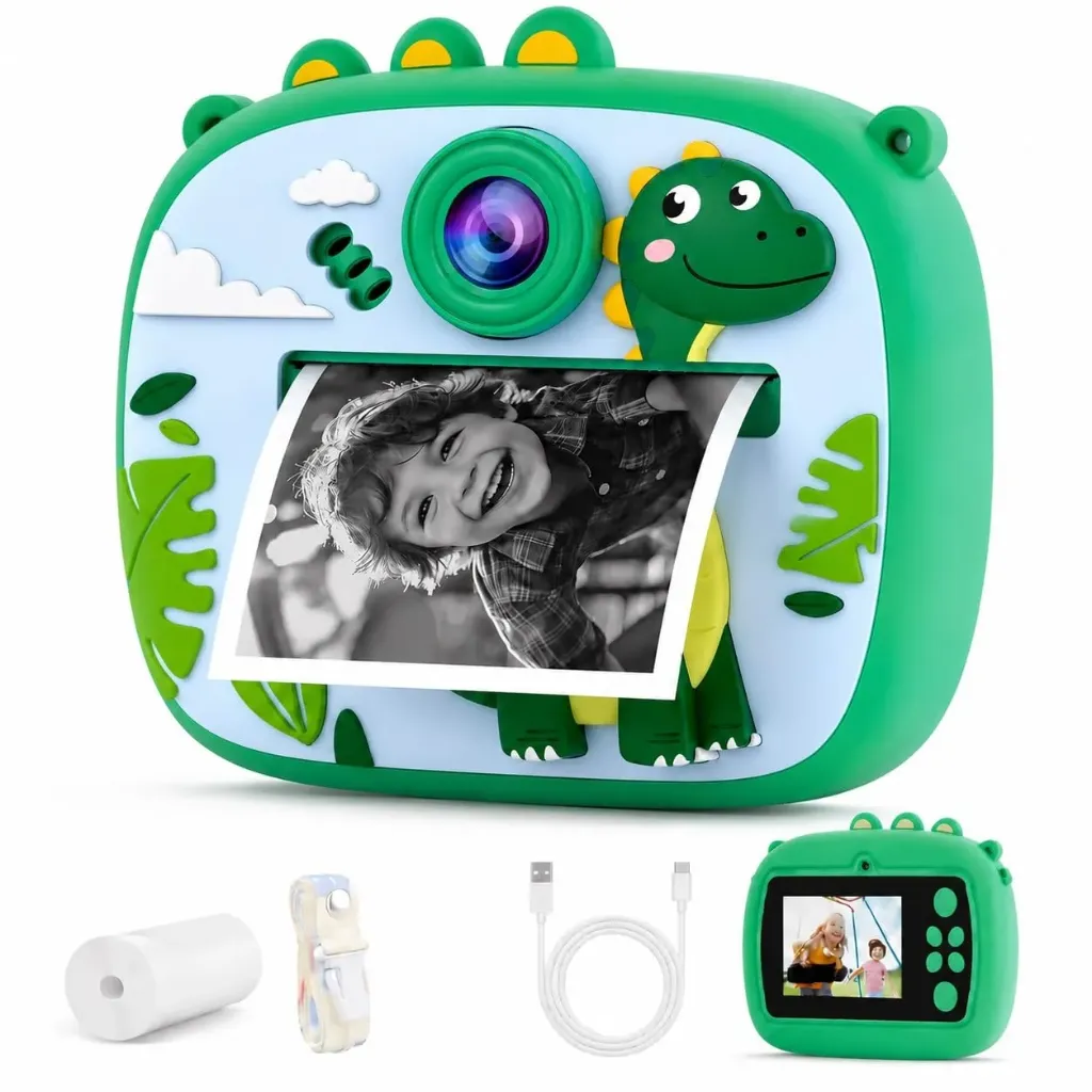 [KBS-2454] Kids Instant Print Camera with Camera Cover (Random Design)