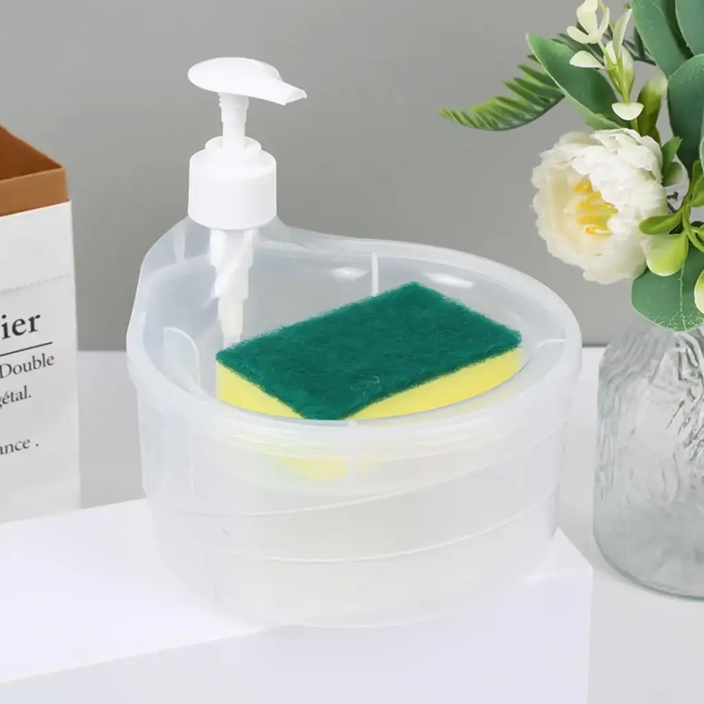 [KBS-280] 2 In 1 Liquid Dish Wash Soap Dispenser 