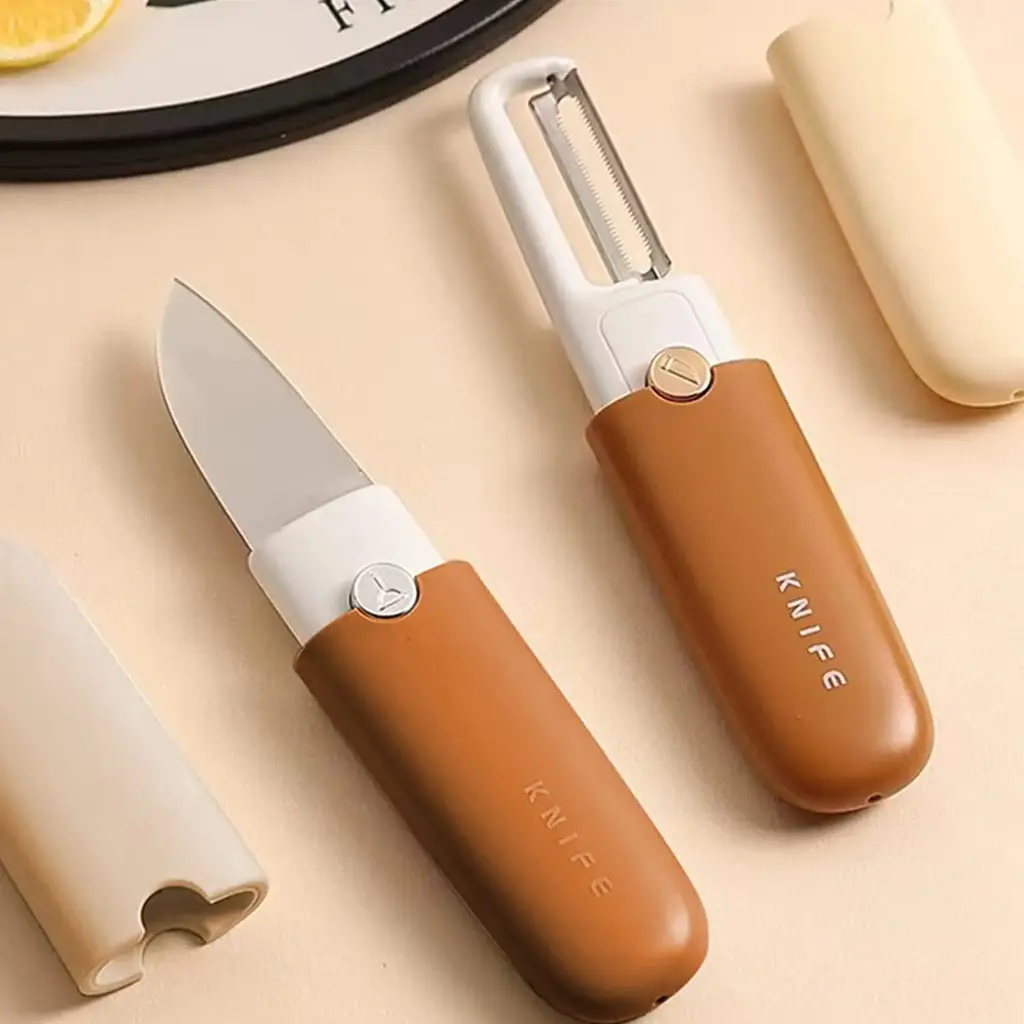 2 in 1 Stainless Steel Peeler with Knife