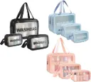 3 Pieces Wash Bag (Cosmetic Bag) Assorted Colors