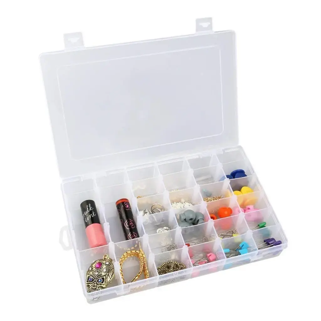 36 Grid Transparent Jewellery Box
