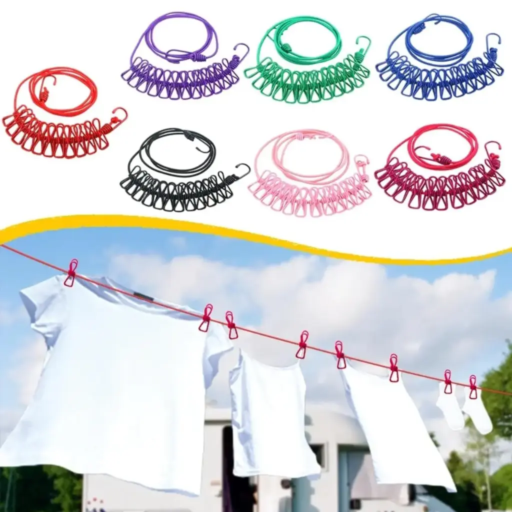 [KBS-533] Cloth Drying Rope With Clips
